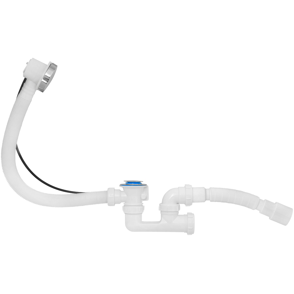 Изображение товара Сифон для ванны и глубинного поддона полуавтомат с нержавеющей решеткой 60 см MPF