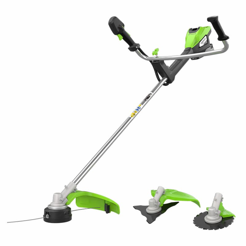 Изображение товара Аккумуляторный триммер Greenworks TB201H 82V 46 см, профессиональный инструмент для газона