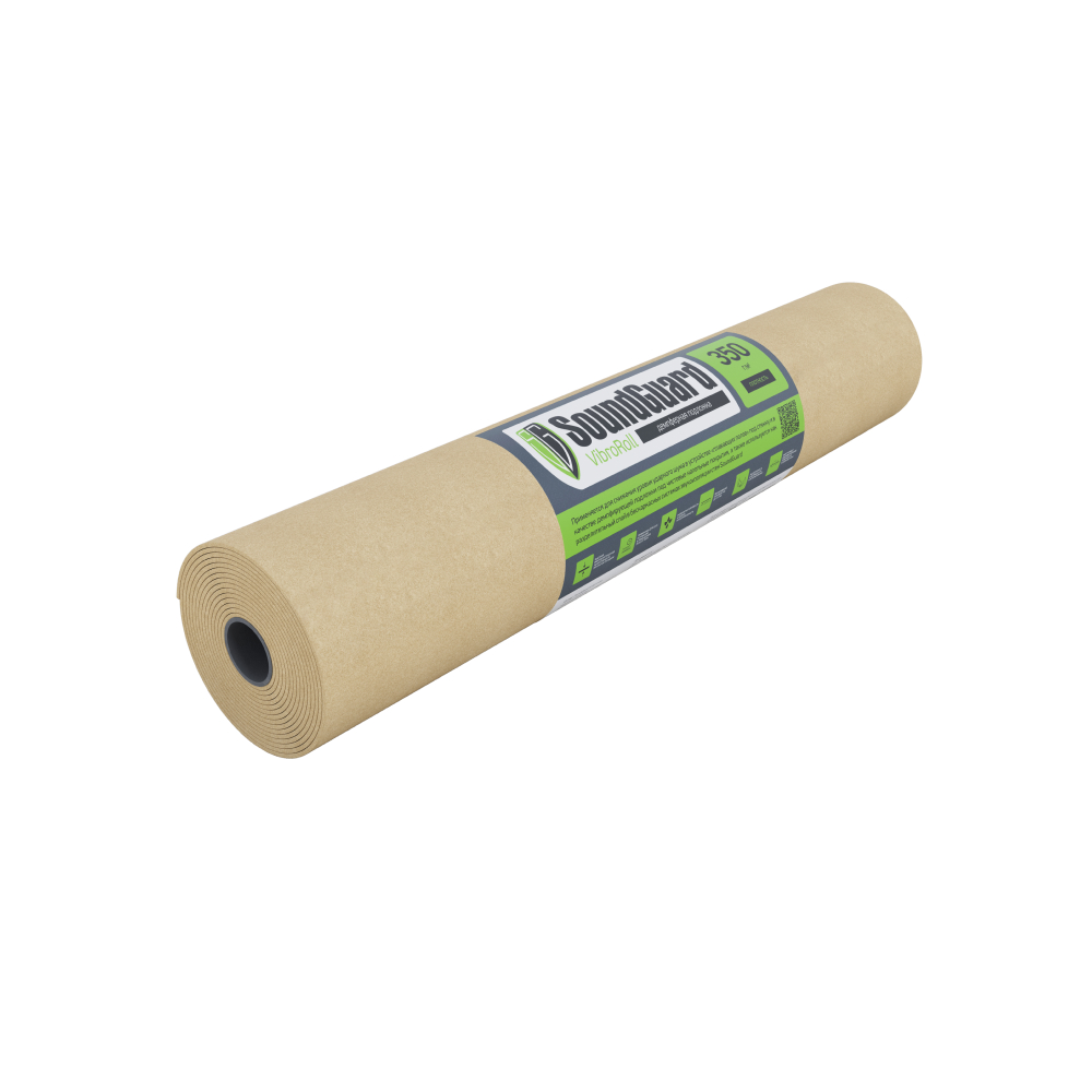 Шумоизоляция пола SoundGuard Демпферная подложка SoundGuard VibroRoll 15000х1000х3,5 мм 15 м2