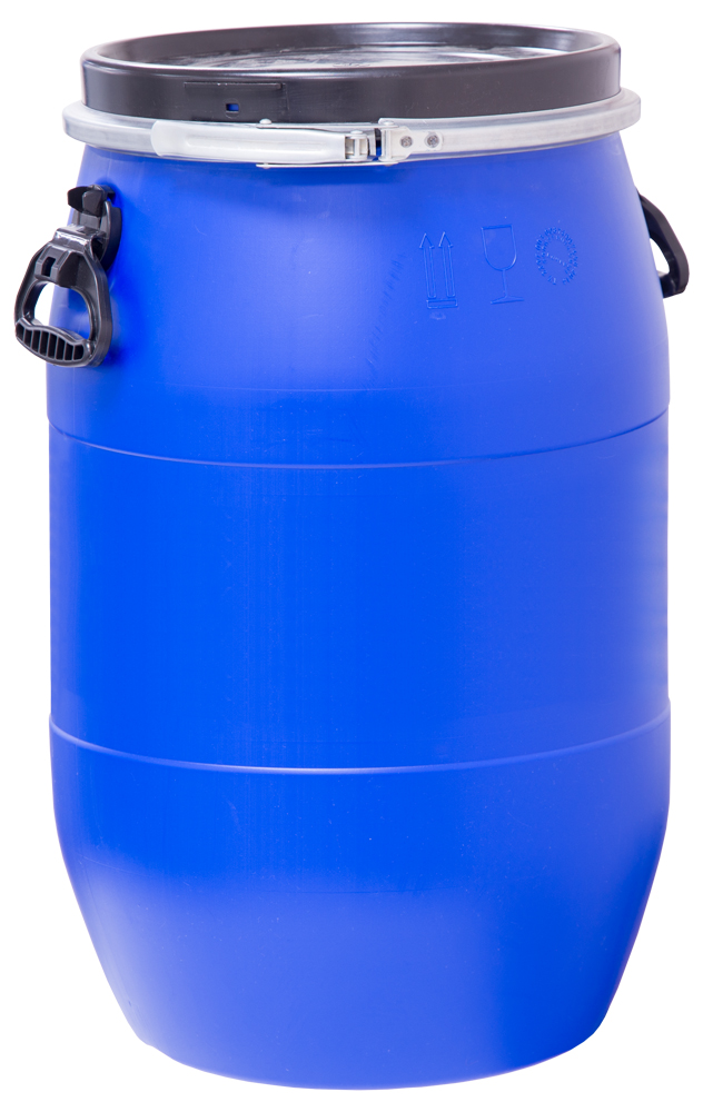 Изображение товара Бочка синяя c крышкой 65 л
