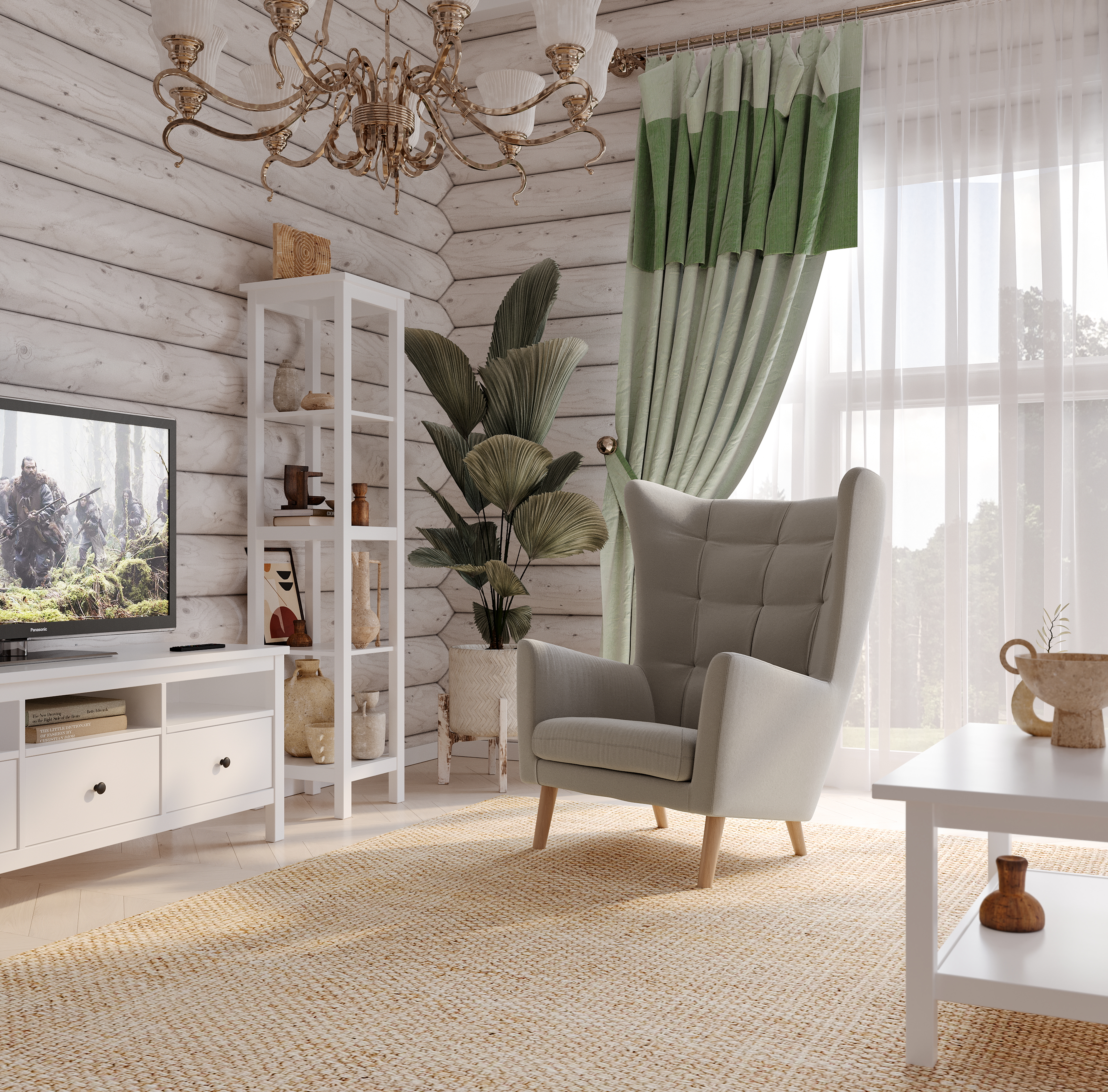 Изображение товара Кресло для отдыха Саари Malmo 16 beige-grey удобное и стильное