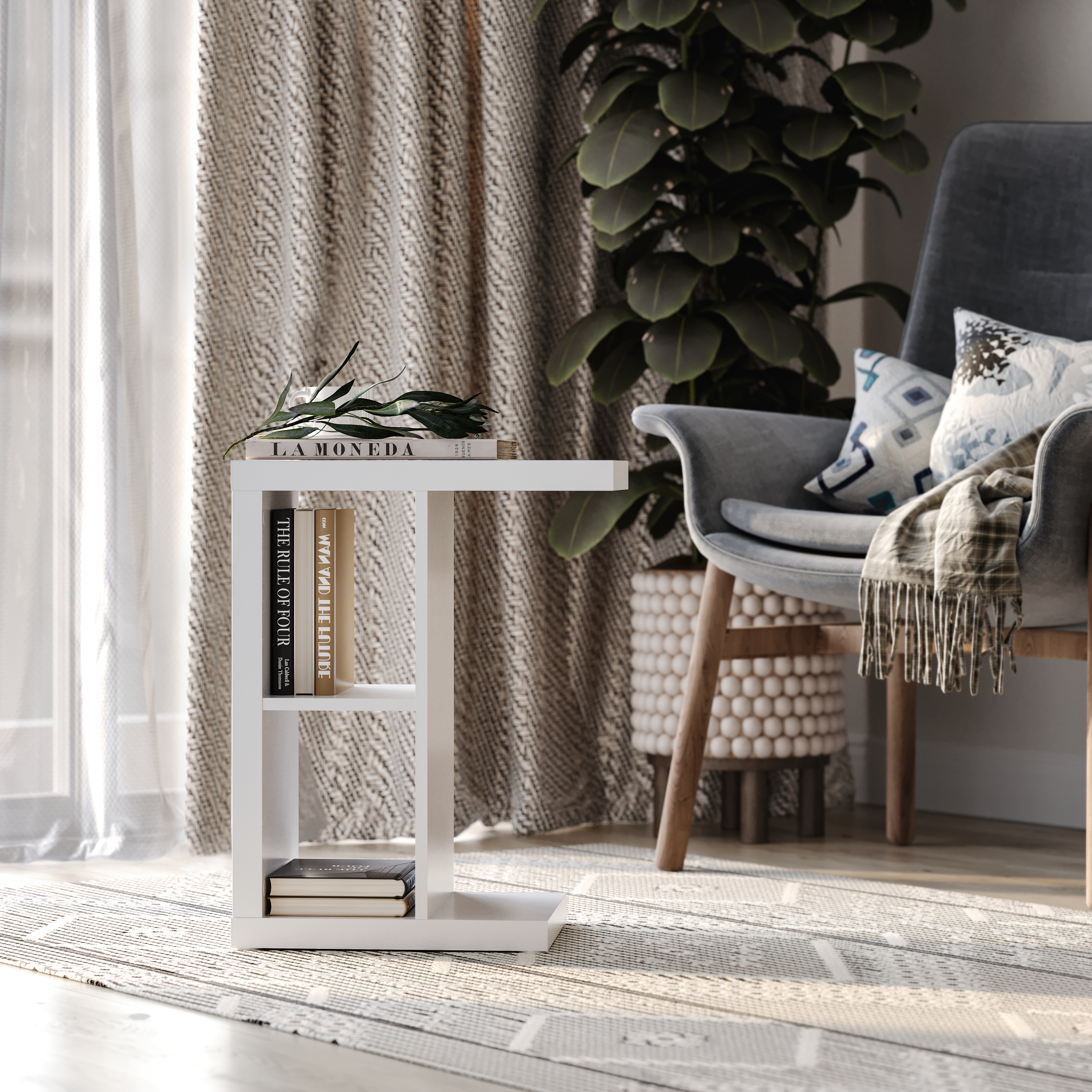 Изображение товара Стол приставной Шведский Стандарт Энкель, белый, 47х60х30 см