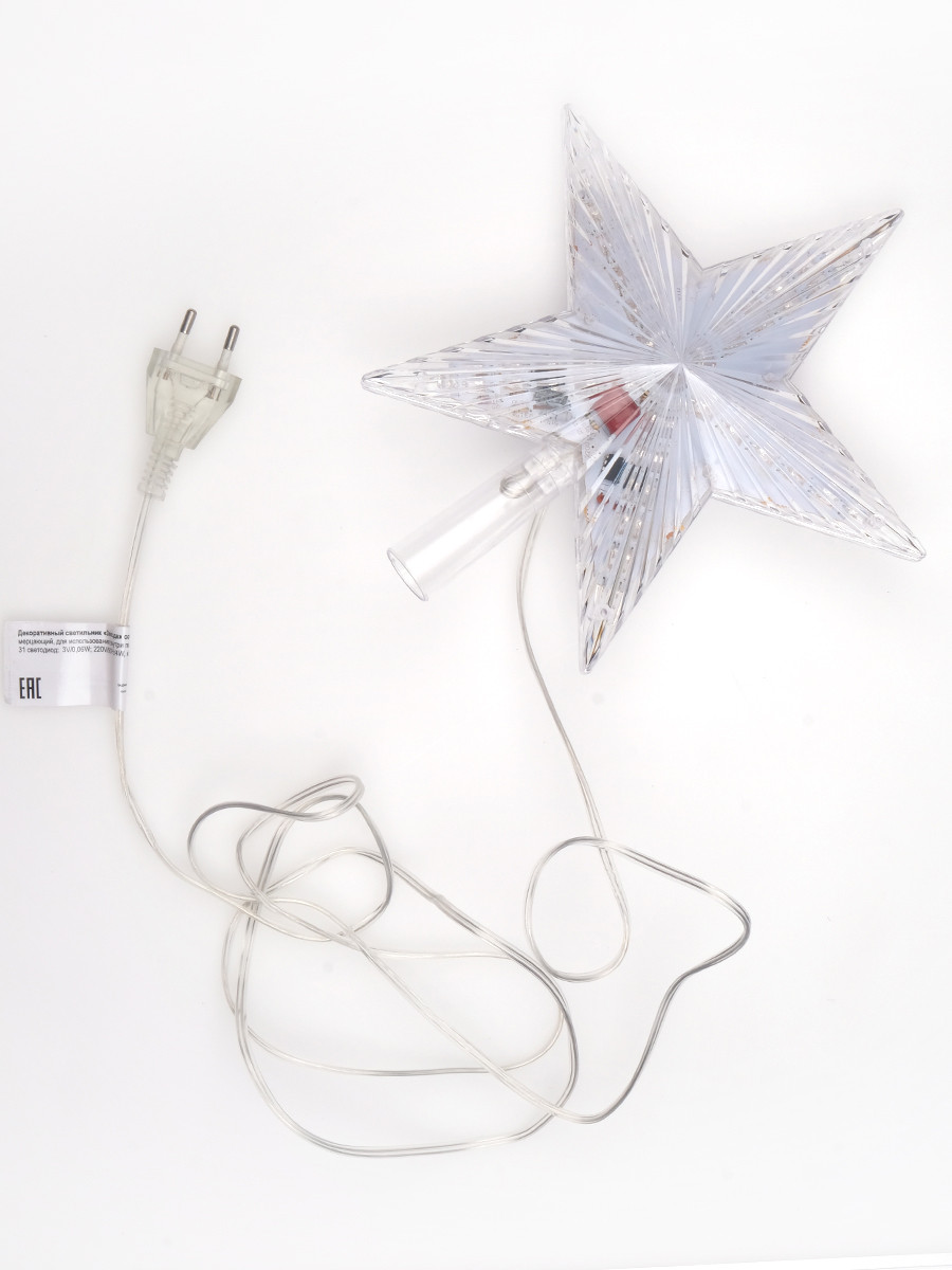 Изображение товара Верхушка на елку Звезда SH LIGHTS ST31-R 31 красный LED 21 см