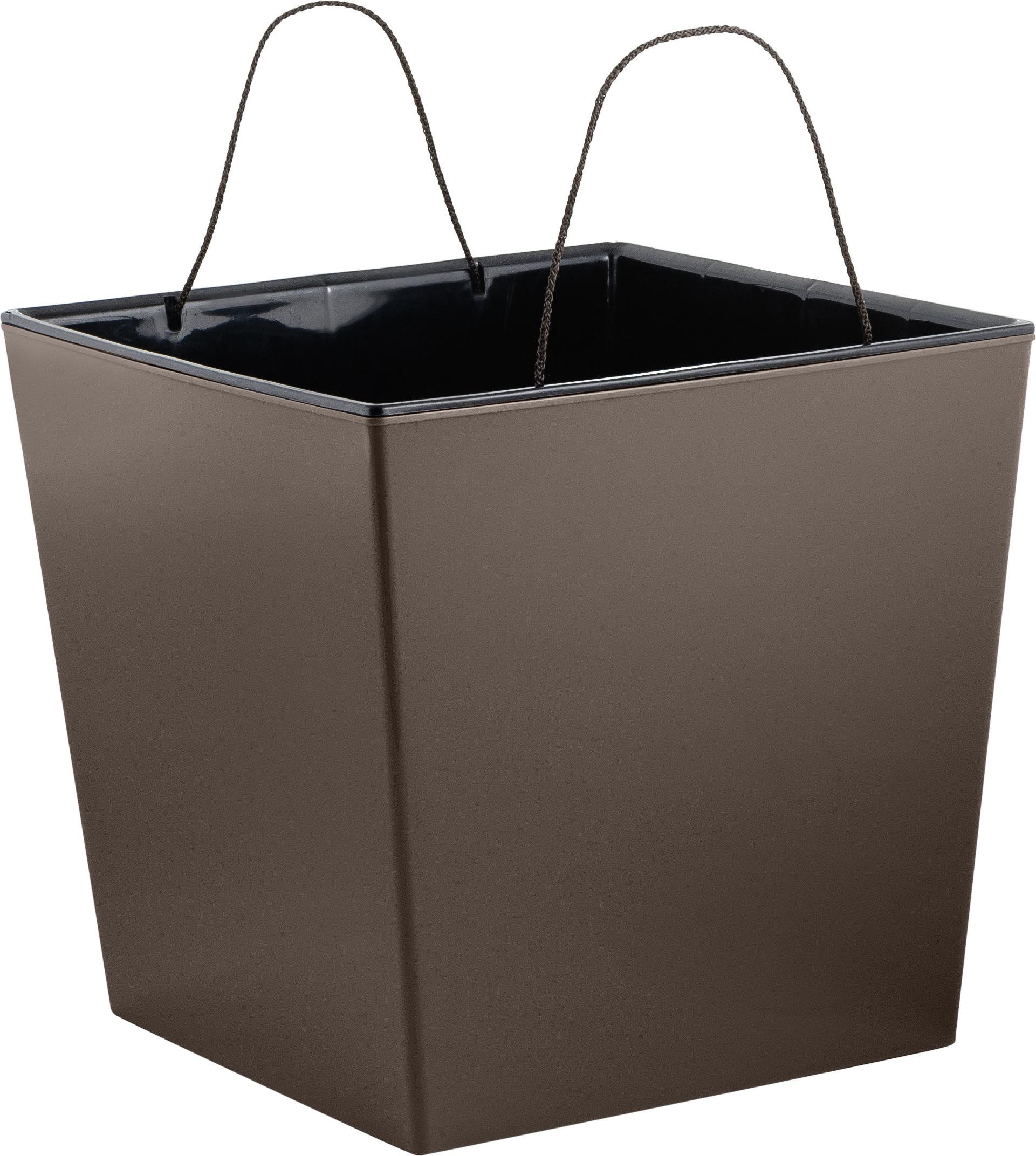 Изображение товара Горшок для цветов InGreen London CUBE 250x250 мм с дренажной вставкой французский платан