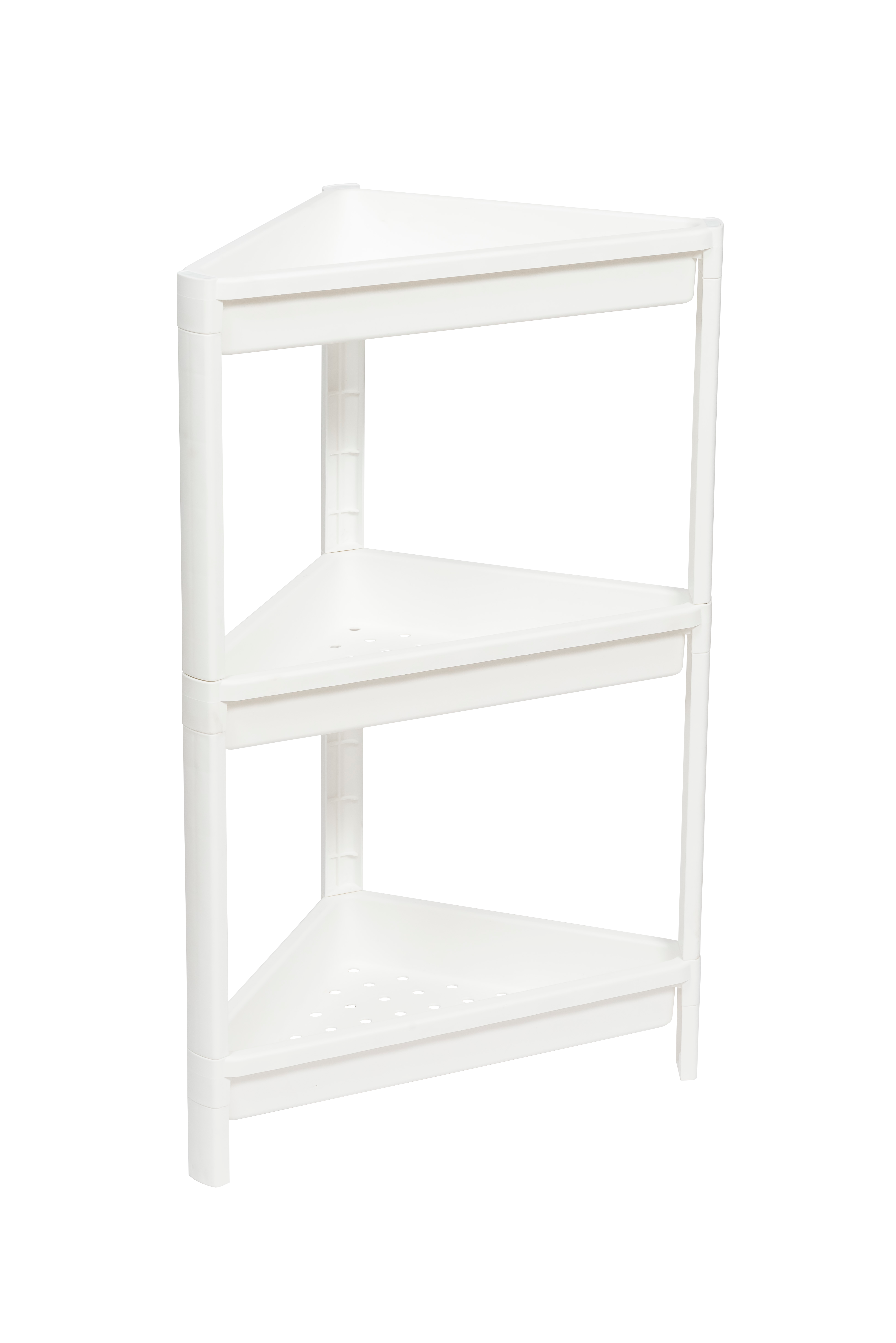 Изображение товара Этажерка VIKEA угловая 3-х ярусная белая для дома и офиса