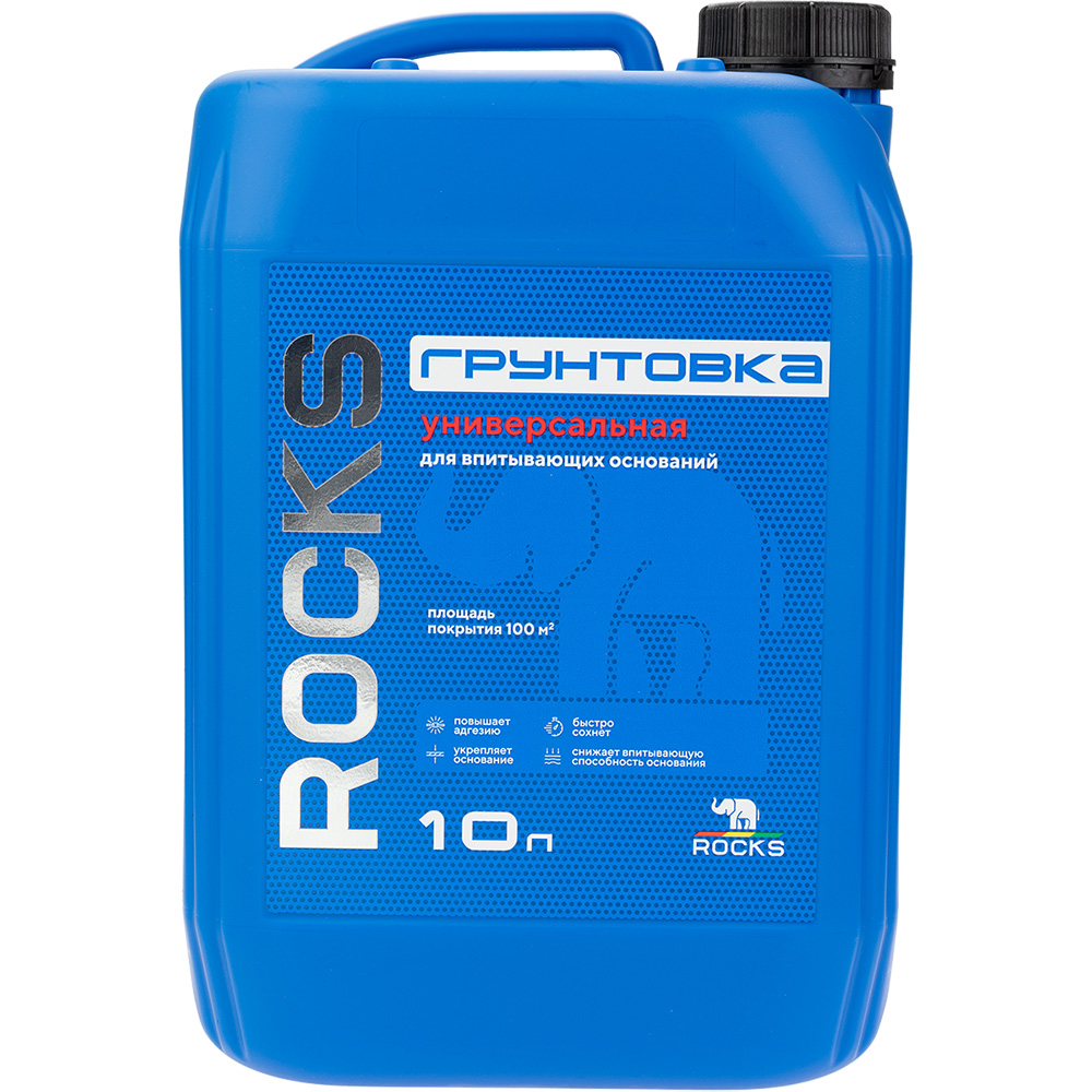 Изображение товара Грунтовка пропиточная Rocks прозрачный 10 л для внутренних и наружных работ