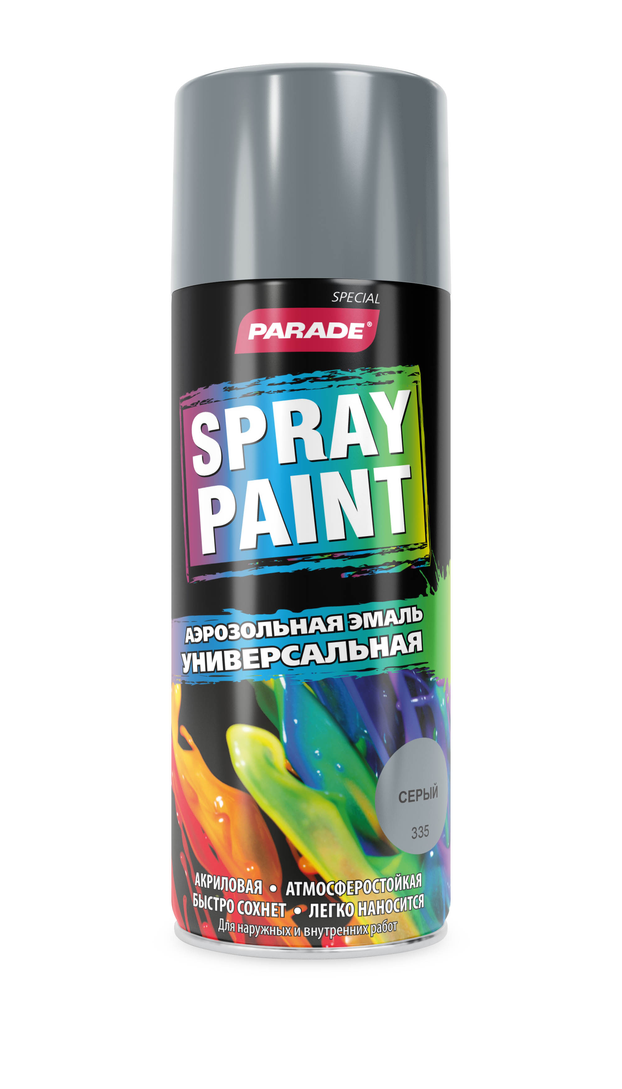 Изображение товара Эмаль аэрозольная PARADE SPRAY PAINT 335 Серый