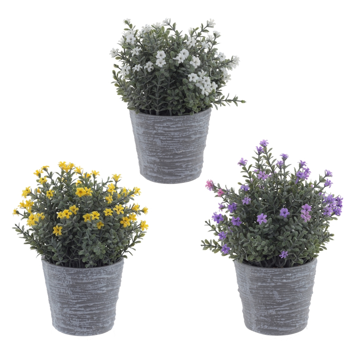 Изображение товара Цветочная композиция в горшке 16x16x20 см искусственные цветы