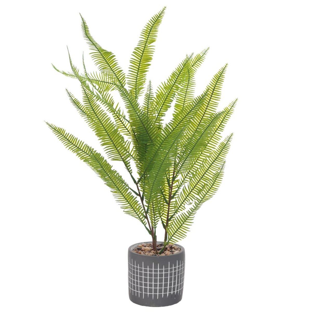 Изображение товара Искусственная цветочная композиция в кашпо, зеленый 30x30x60 см