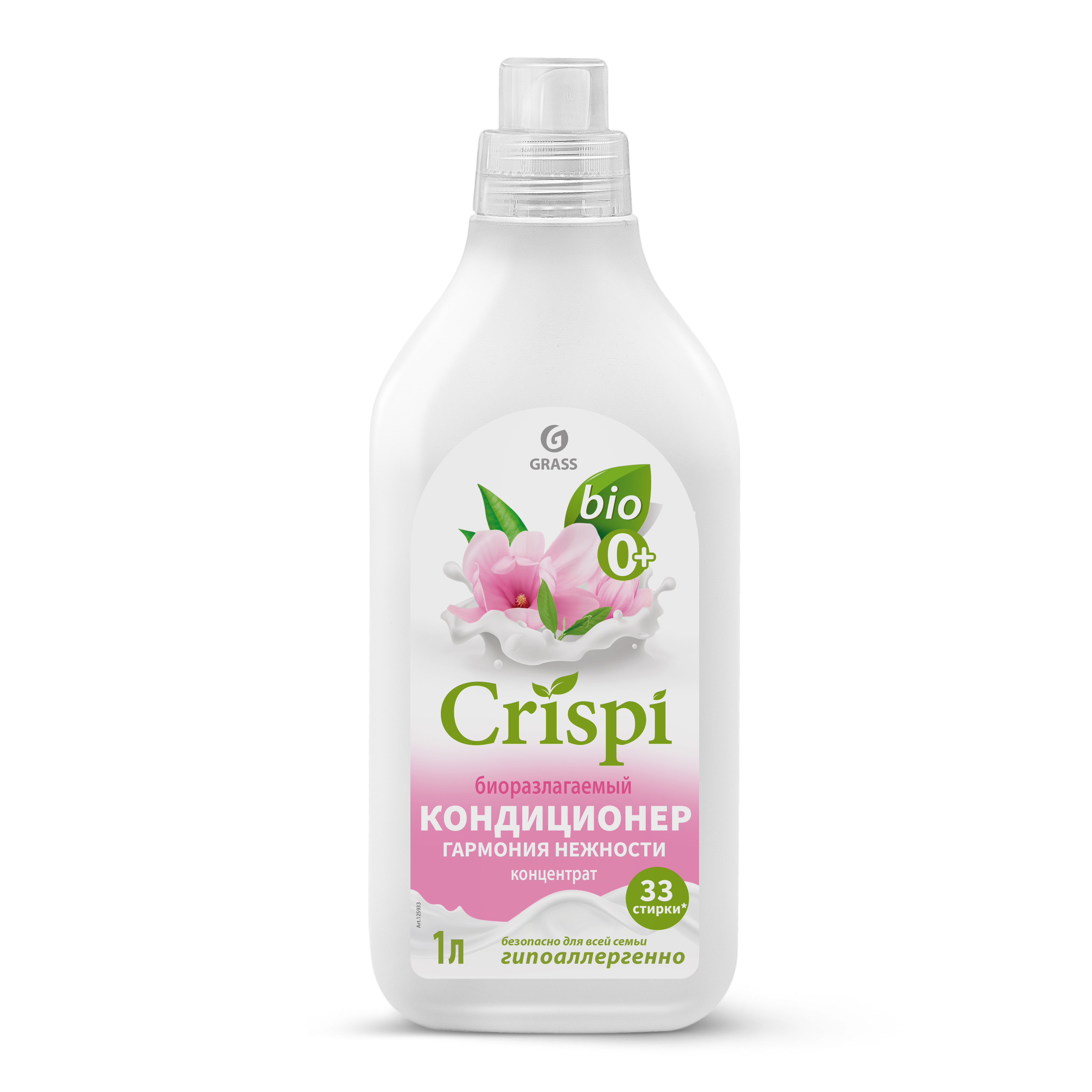 Изображение товара Кондиционер-ополаскиватель для стирки GRASS "CRISPI Гармония нежности" концентрированный, 1 л.