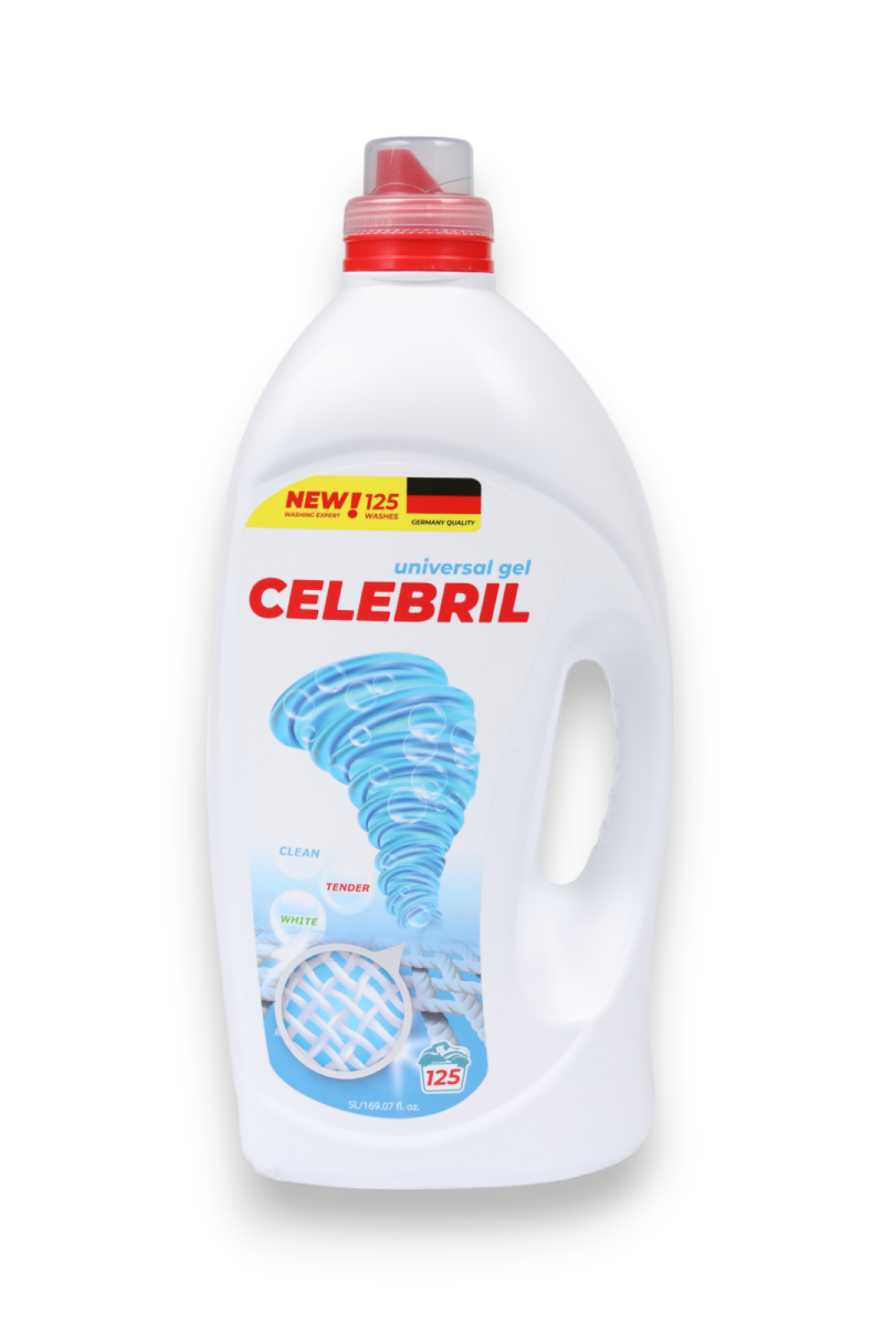 Изображение товара Гель для стирки Celebril 5 л для эффективной и бережной стирки
