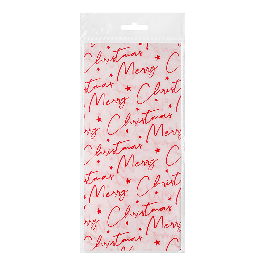 Изображение товара Набор ErichKrause Decor 4 листа упаковочной бумаги тишью Merry Christmas 50х70см