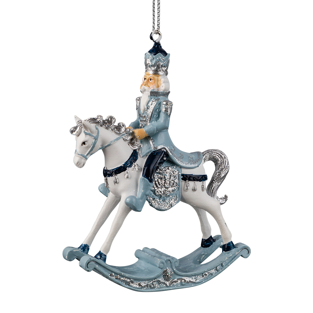 Изображение товара Украшение ErichKrause Decor Волшебник на лошадке-качалке 10см для новогодней елки