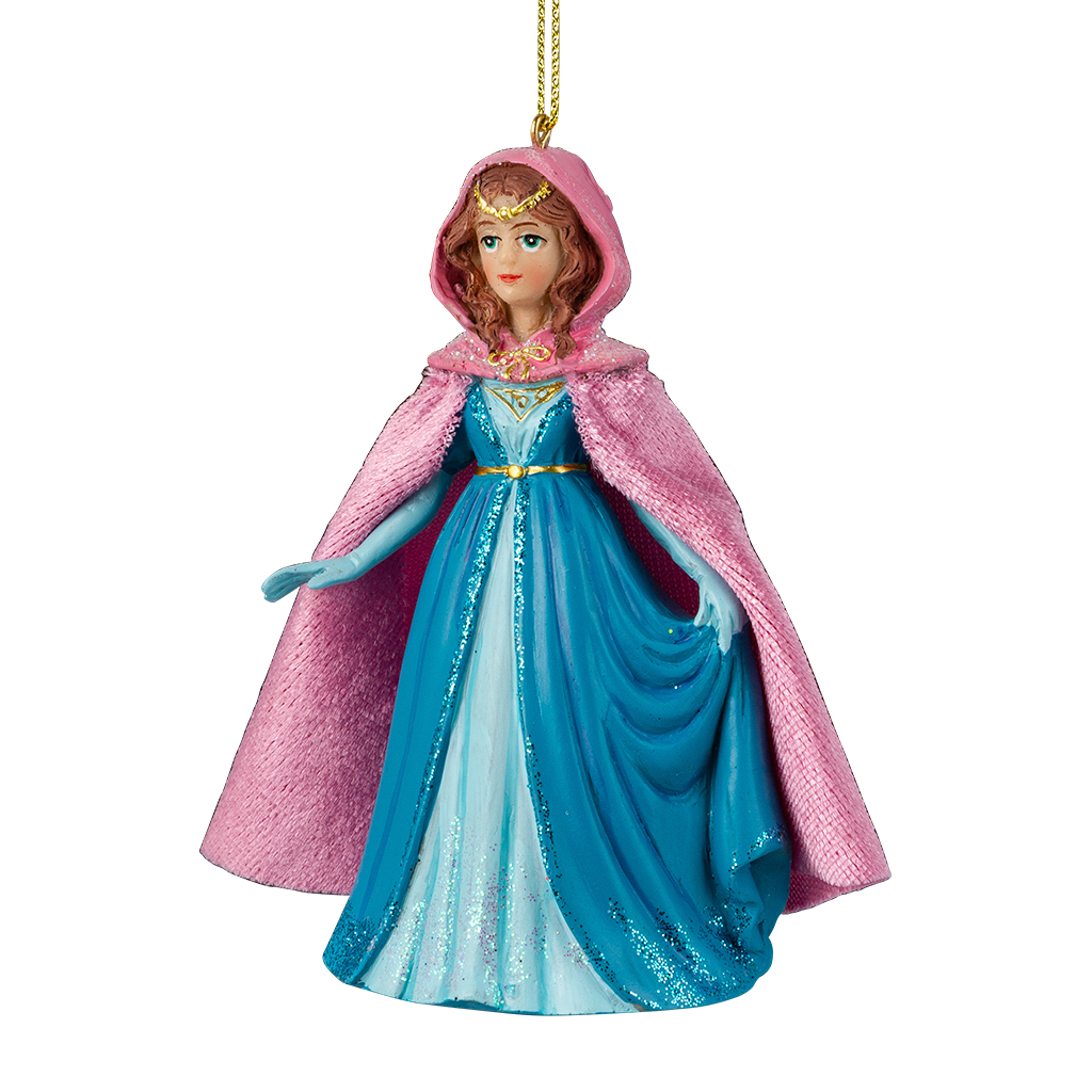 Изображение товара Украшение Елочное Леди Мэриан 10 см из полирезины и бархата