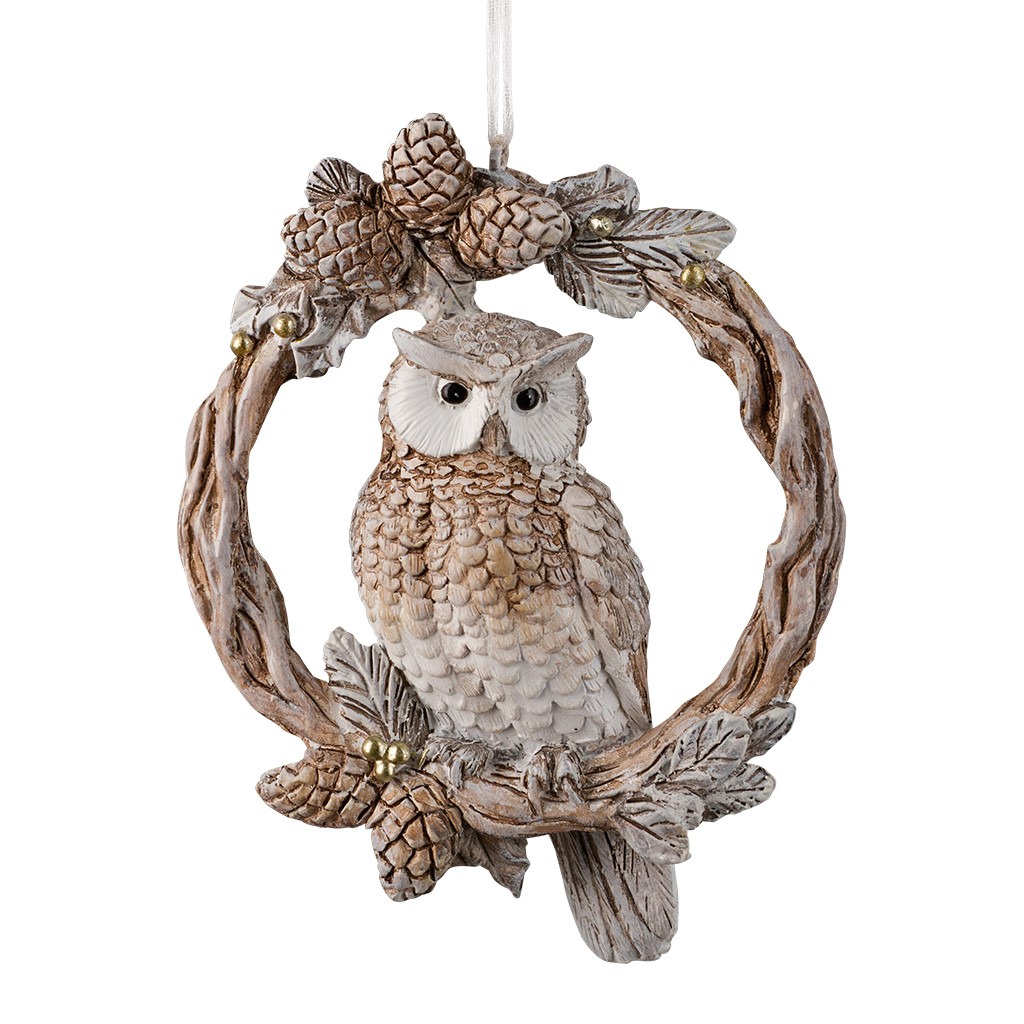 Изображение товара Украшение для елки ErichKrause Сова 10 см из полирезина