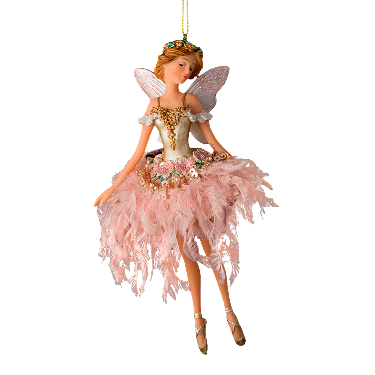 Изображение товара Украшение на елку Фея розовых грез 15 см -- яркое праздничное украшение для новогодней елки