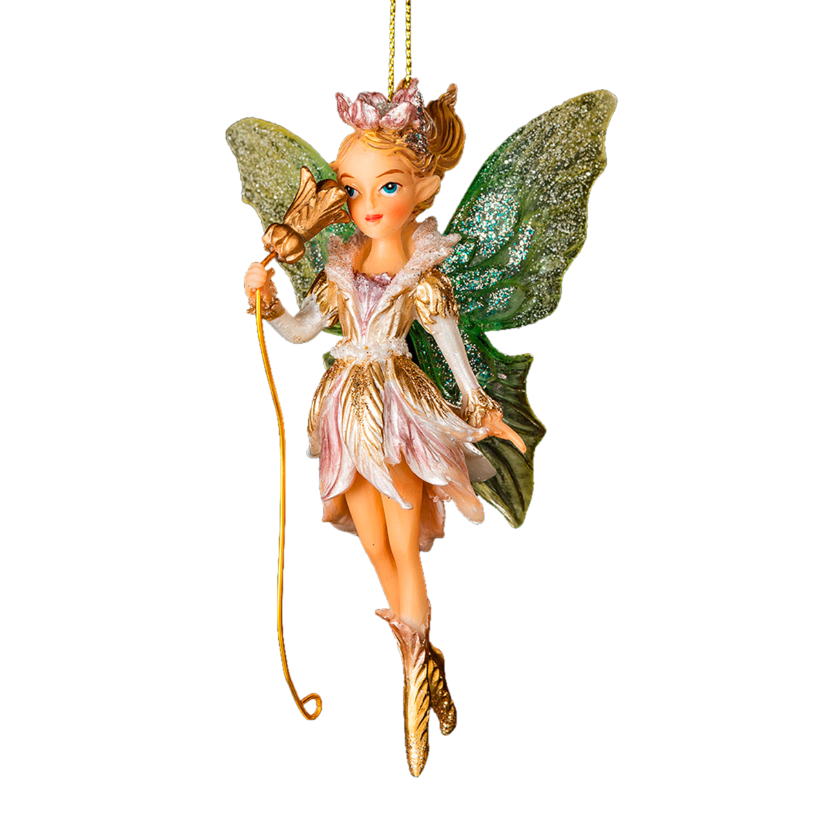 Изображение товара Украшение Елочное Фея утреннего леса 12 см полирезина акрил сверкающее покрытие