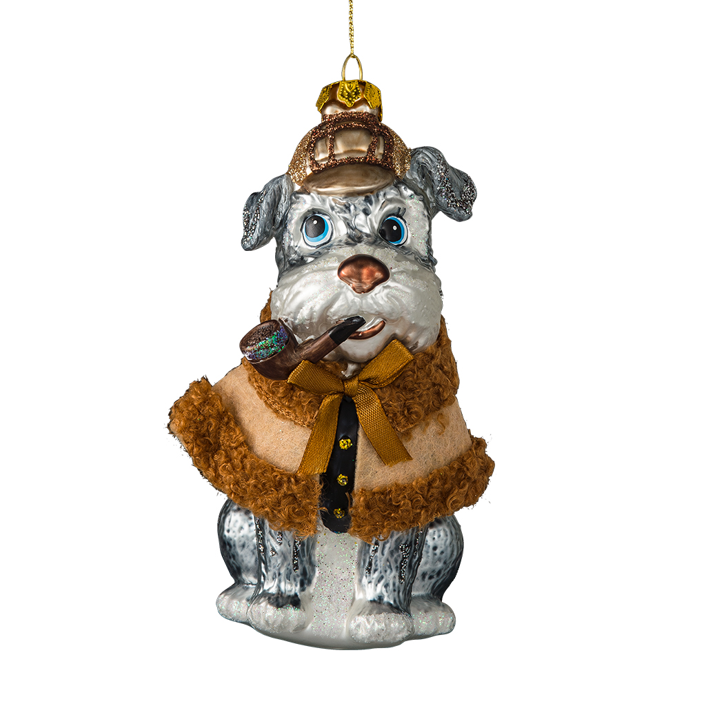 Изображение товара Украшение ErichKrause Decor Шнауцер Шерлок Холмс 15см из стекла