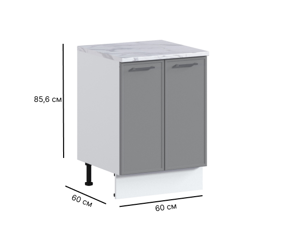Изображение товара Шкаф 60 напольный Мюнхен 60Х85,6Х60 см для кухни
