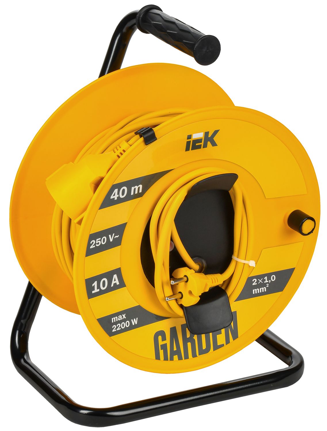 Изображение товара Удлинитель на катушке IEK GARDEN 40 м 1 гнездо 2P 2х1,0 мм²