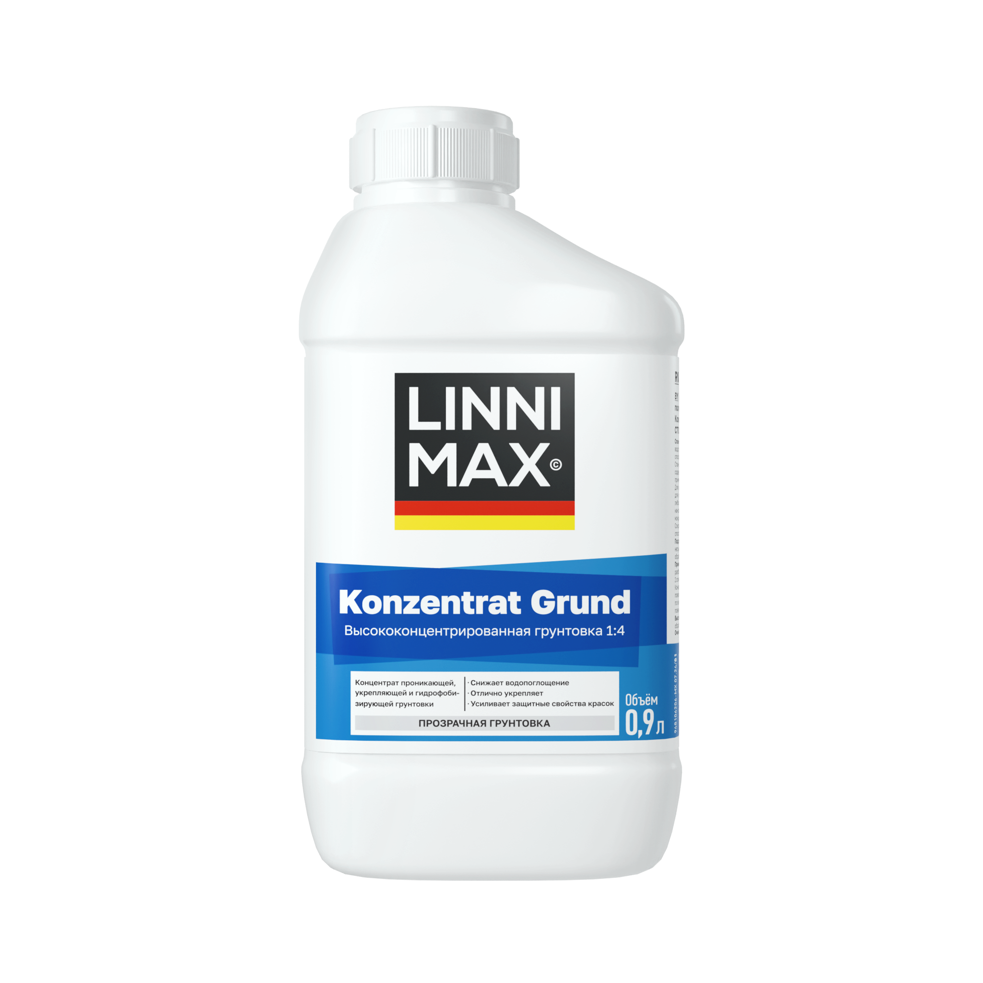 Изображение товара Грунт-концентрат глубокопроникающий LINNIMAX 0,9 л для внутренних и наружных работ