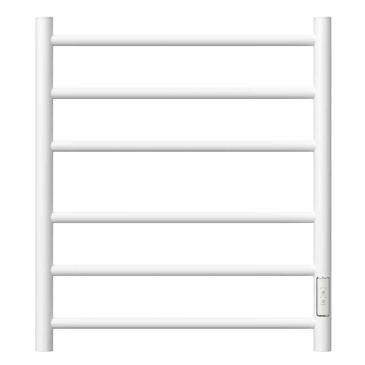 Изображение товара Электрический полотенцесушитель Point Аврора 6 перекладин 400 х 600 с диммером белый