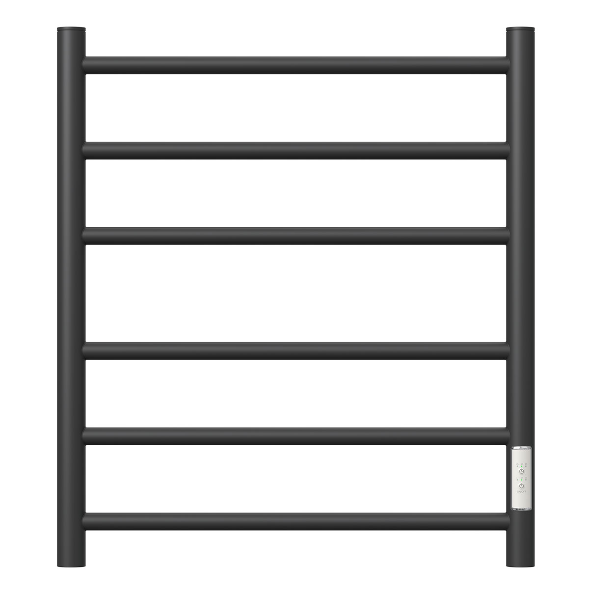 Изображение товара Электрический полотенцесушитель Point Аврора 6 перекладин 400х600 черный с диммером