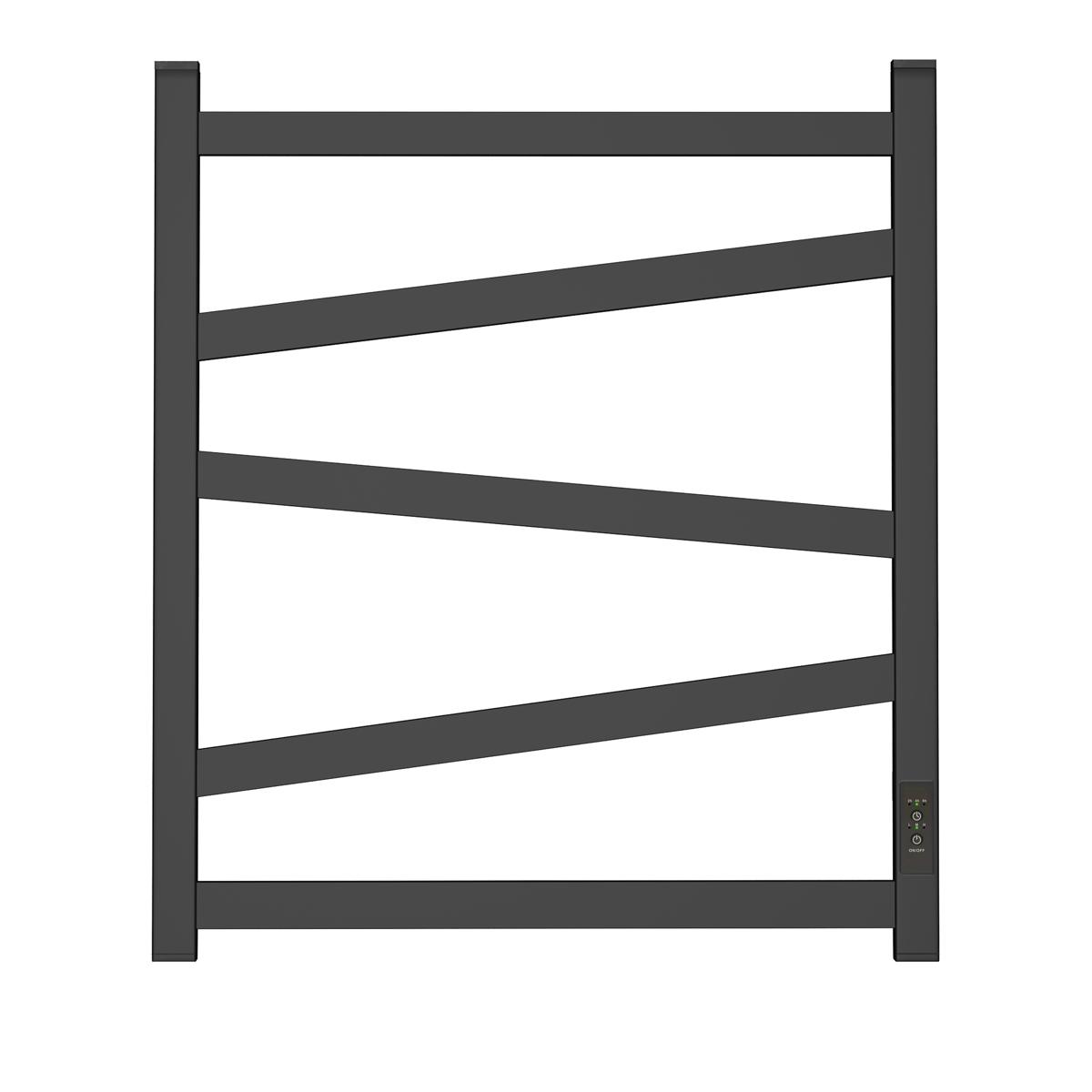 Изображение товара Полотенцесушитель Point Феникс 5 перекладин 500 х 600 электрический черный диммер справа