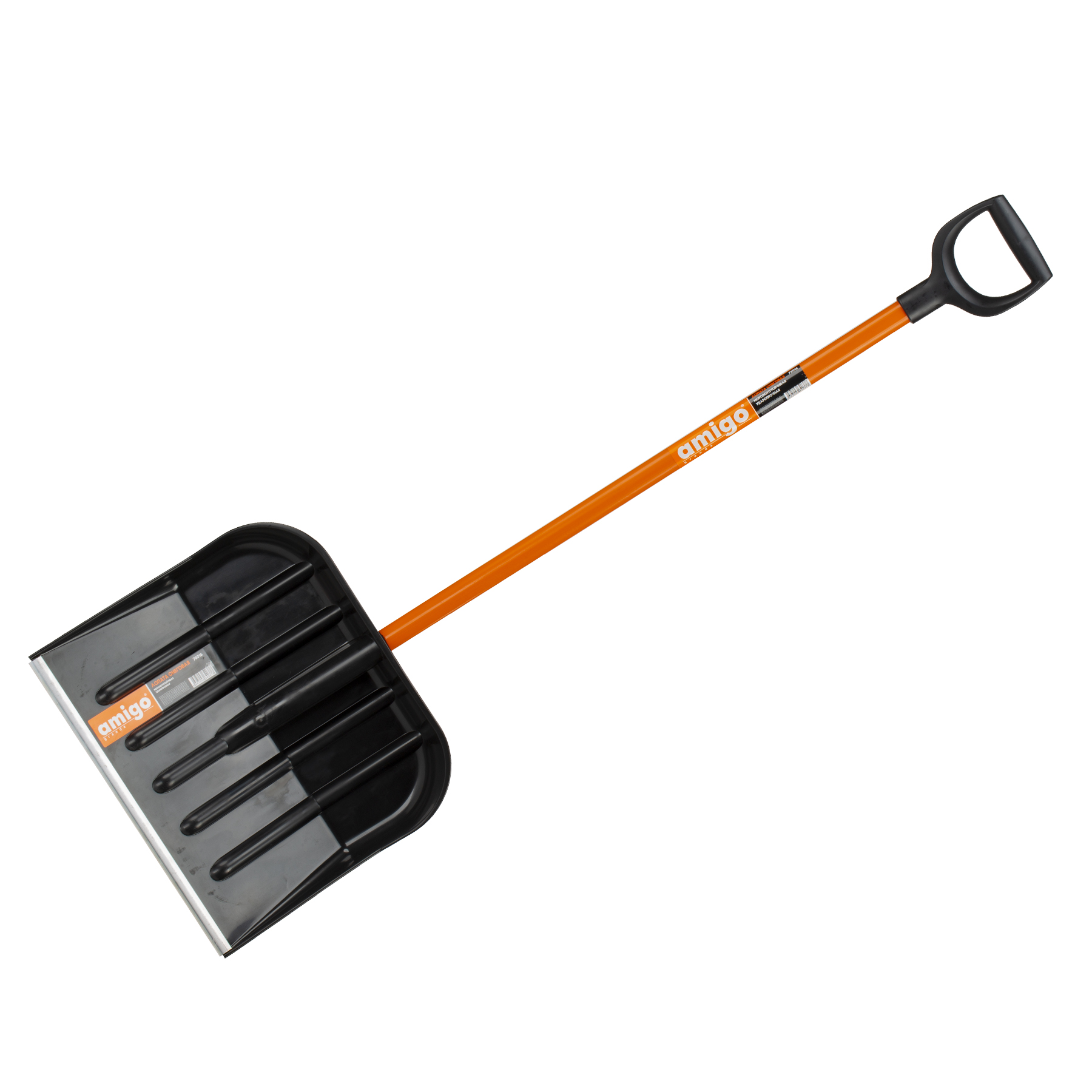 Изображение товара Лопата для снега AMIGO 78016, ковш 45 см, стальной черенок, полипропилен