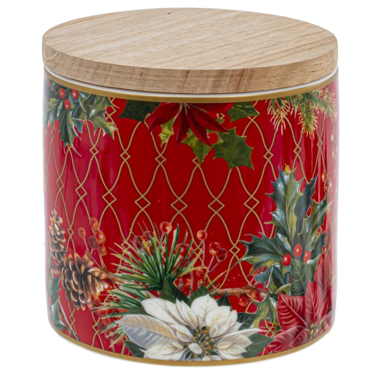 Изображение товара Емкость для сыпуч продуктов "Рождественский Вальс", 470 мл, L10 W10 H10 см