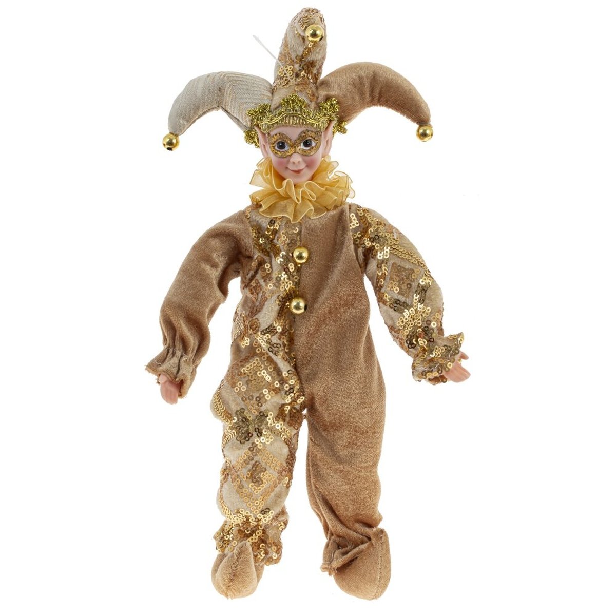 Изображение товара Игрушка набивная Клоун 15x7x30 см для елки и подарков