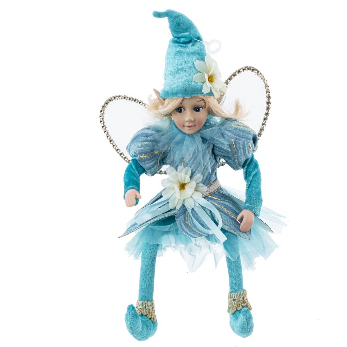Изображение товара Набивная игрушка Фея в голубом наряде, новогодний декор, 18 см