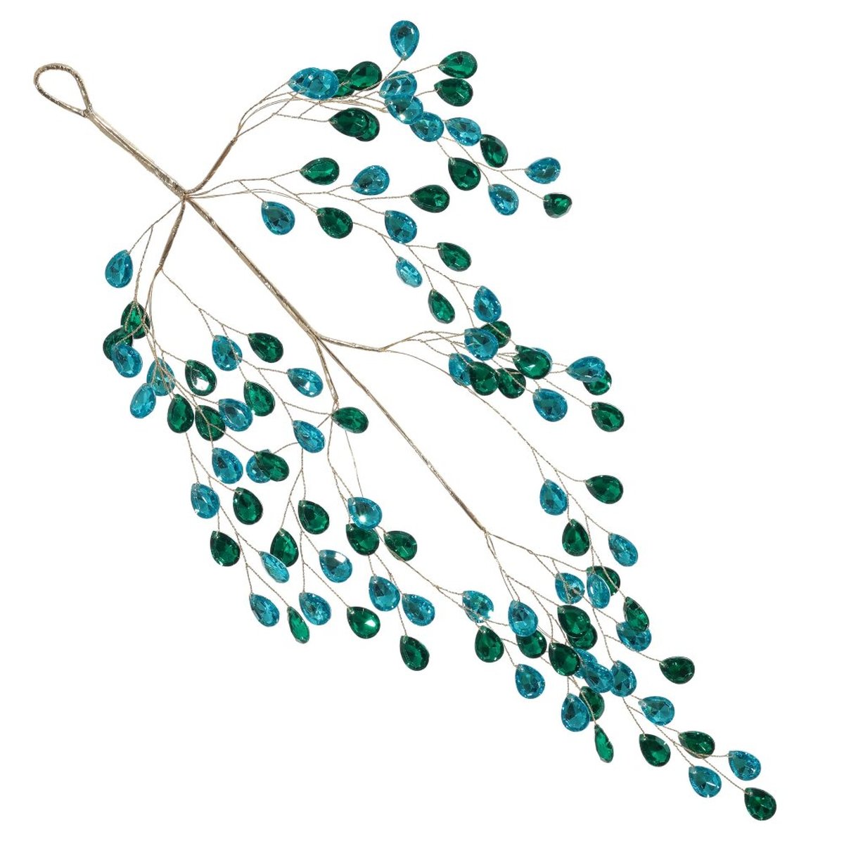 Изображение товара Декоративное изделие Ветка голубая для новогоднего украшения 47см