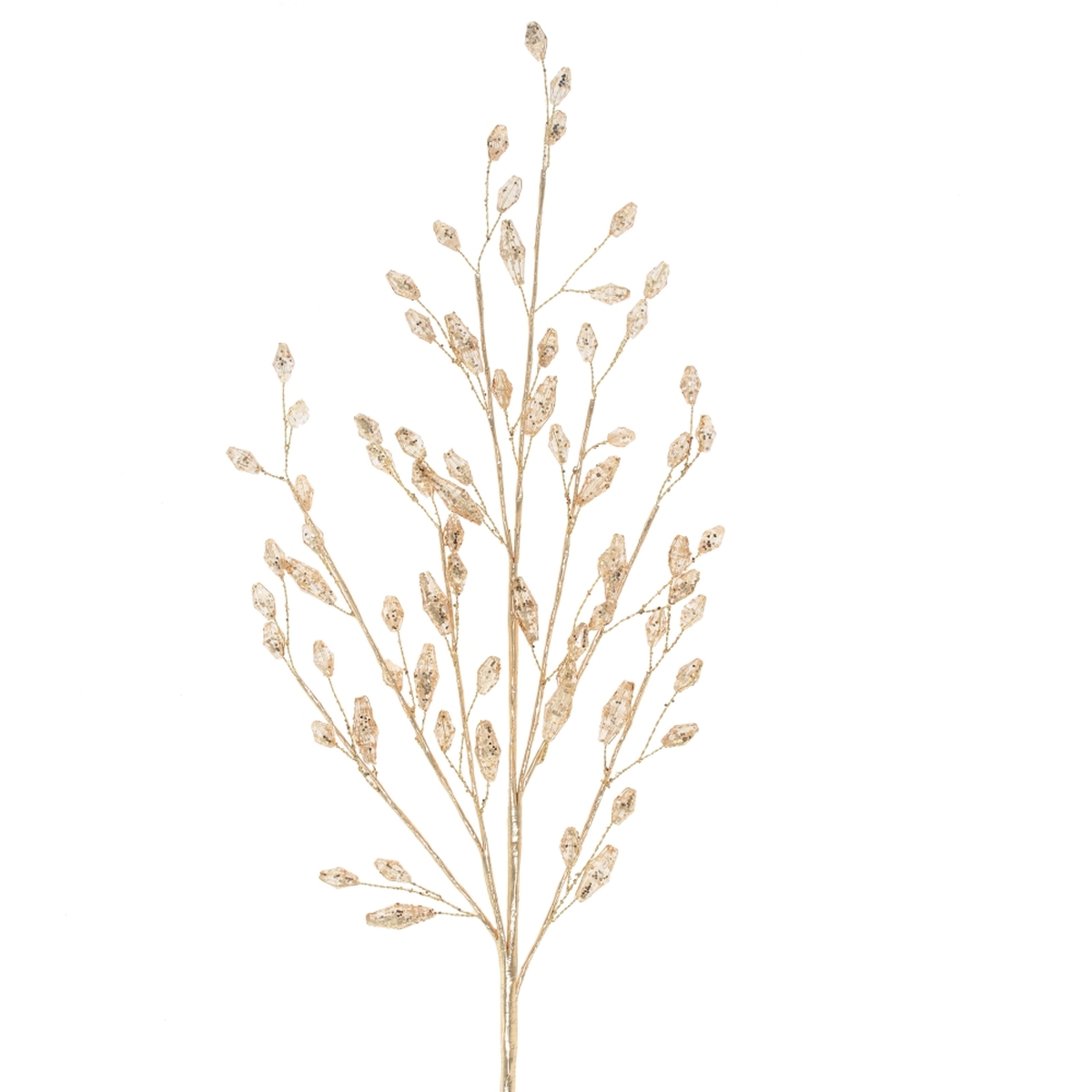 Изображение товара Декоративная ветка с золотыми искорками, новогодний декор 35 см