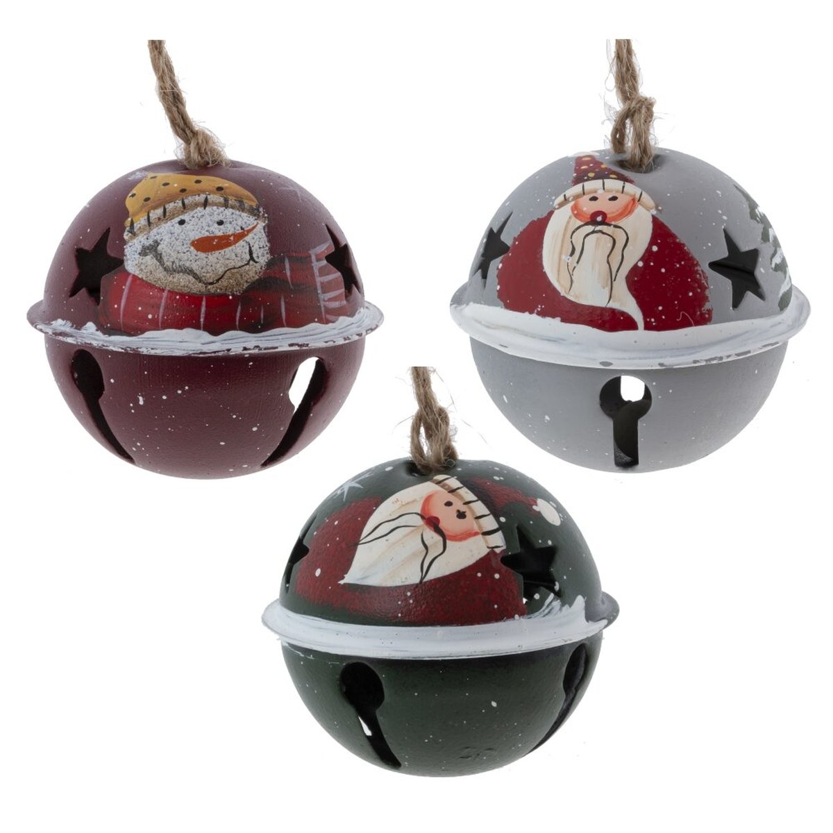 Изображение товара Декоративное подвесное изделие Бубенчик многоцветный 5,5 см елочные украшения