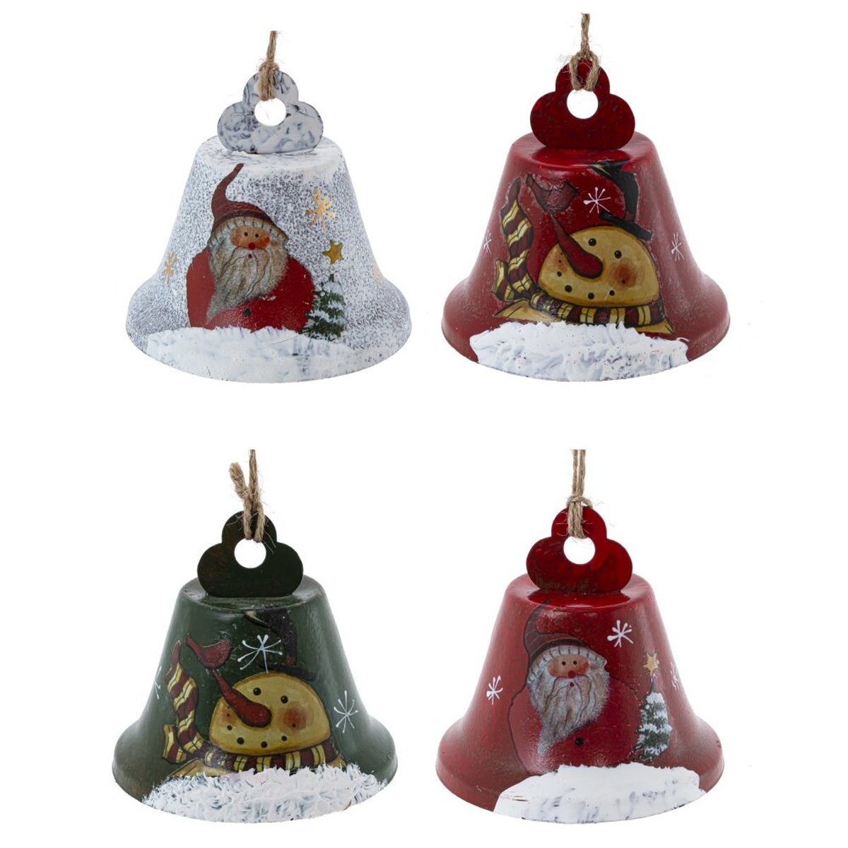 Изображение товара Декорационный подвесной колокольчик многоцветный 8x8x7.5 см новогоднее украшение