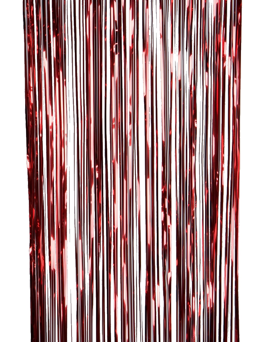 Изображение товара Мишура дождик красная 2.0 м для новогоднего декора