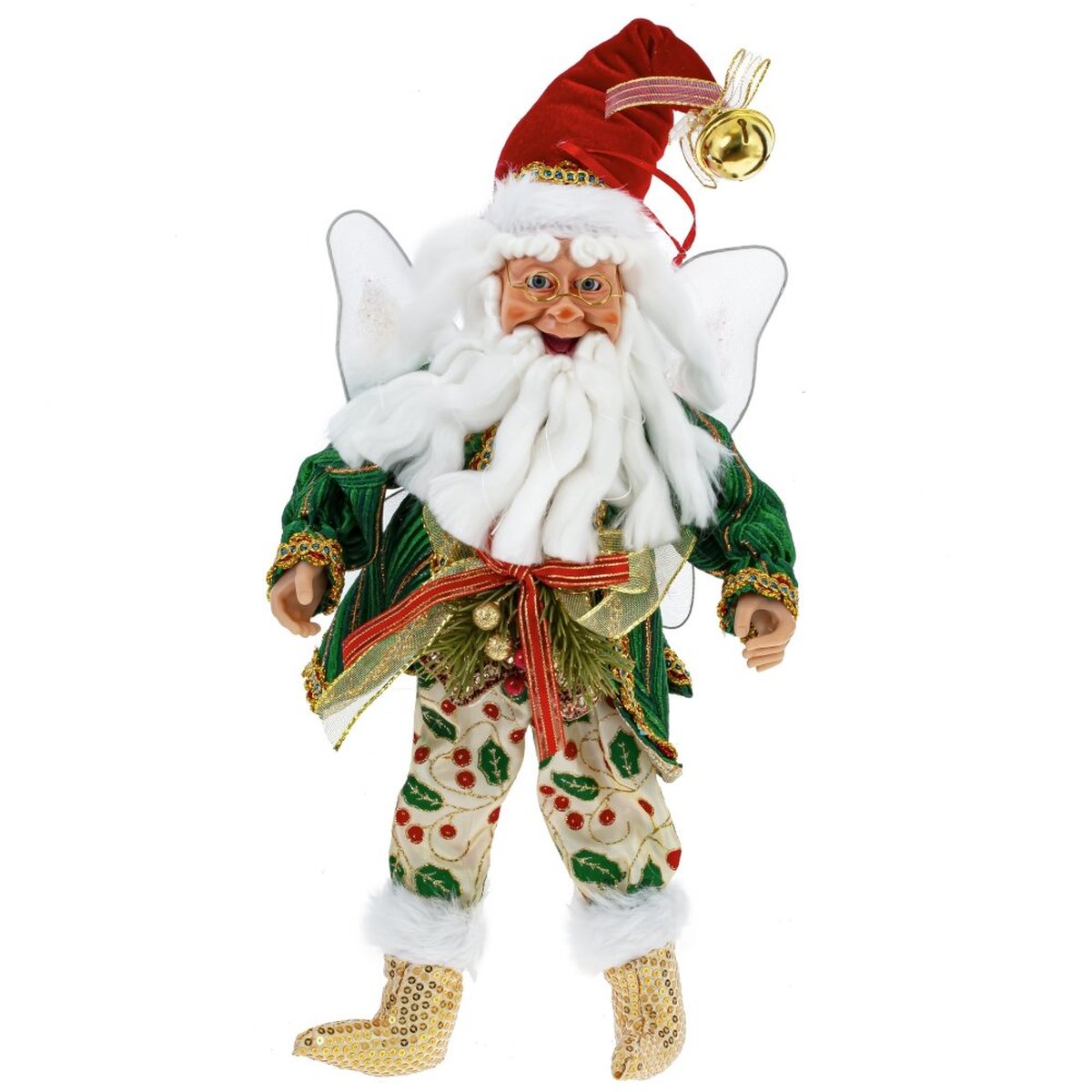 Изображение товара Новогоднее украшение Дед Мороз 18x8x49 см зеленый елочные игрушки