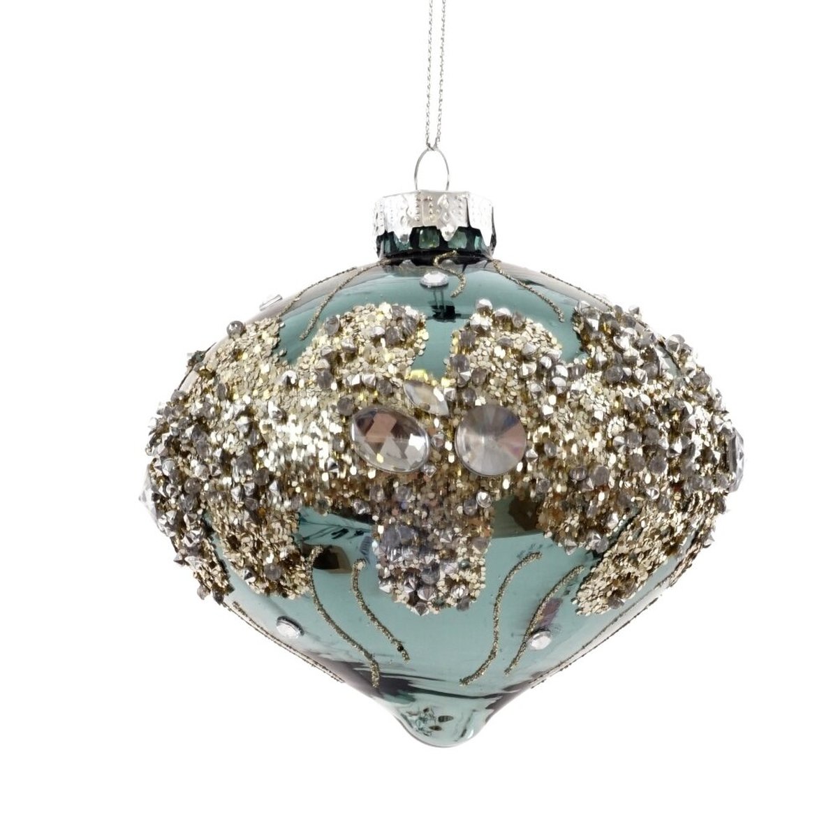 Изображение товара Украшение новогоднее "Капля", L11 W11 H10 см зеленый