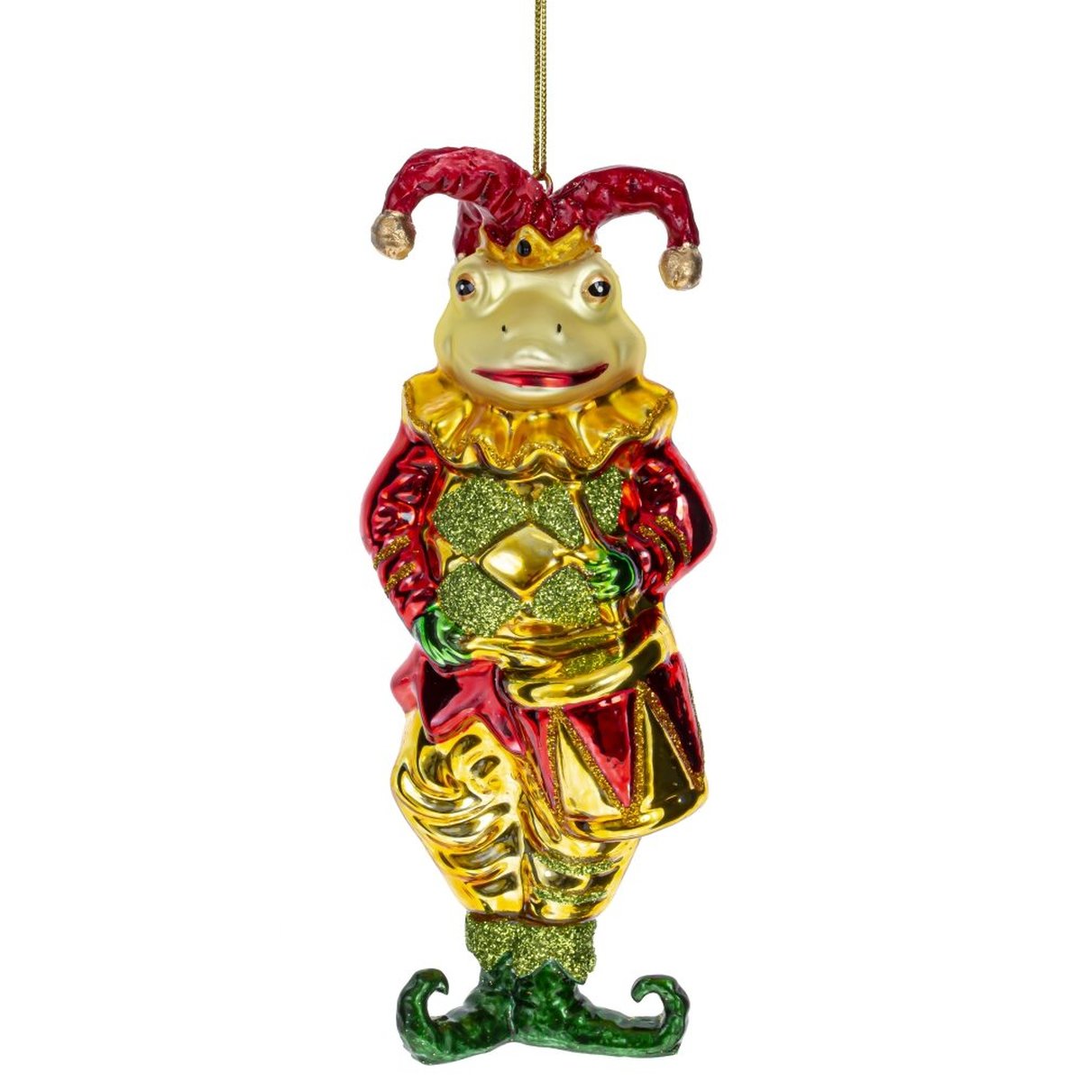 Изображение товара Украшение новогоднее "Лягушка", L5,5 W5 H15 см красный