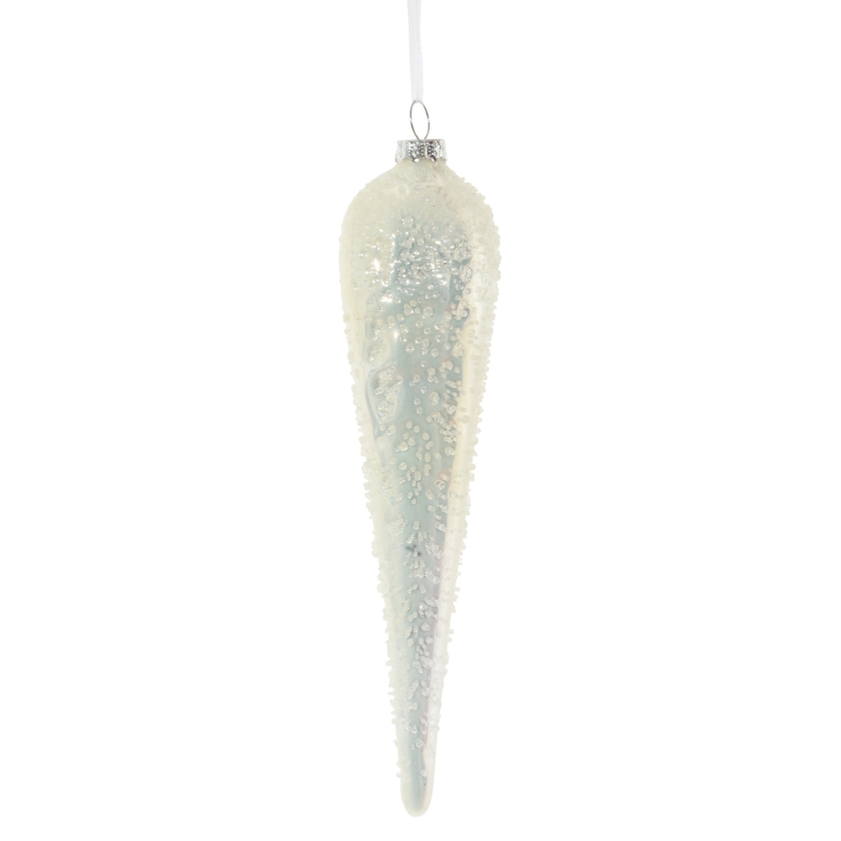 Изображение товара Новогоднее украшение Сосулька белое L5 W5 H20 см