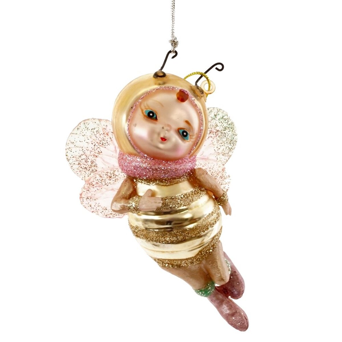 Изображение товара Новогоднее украшение в виде Феи, золотистое, L6,5 W3,5 H10,5 см елочные игрушки для праздника