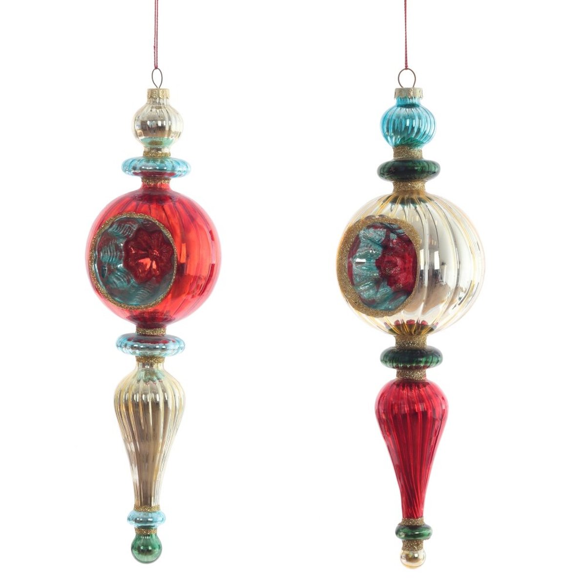 Изображение товара Новогоднее украшение Фигурная сосулька 28 см многоцветное