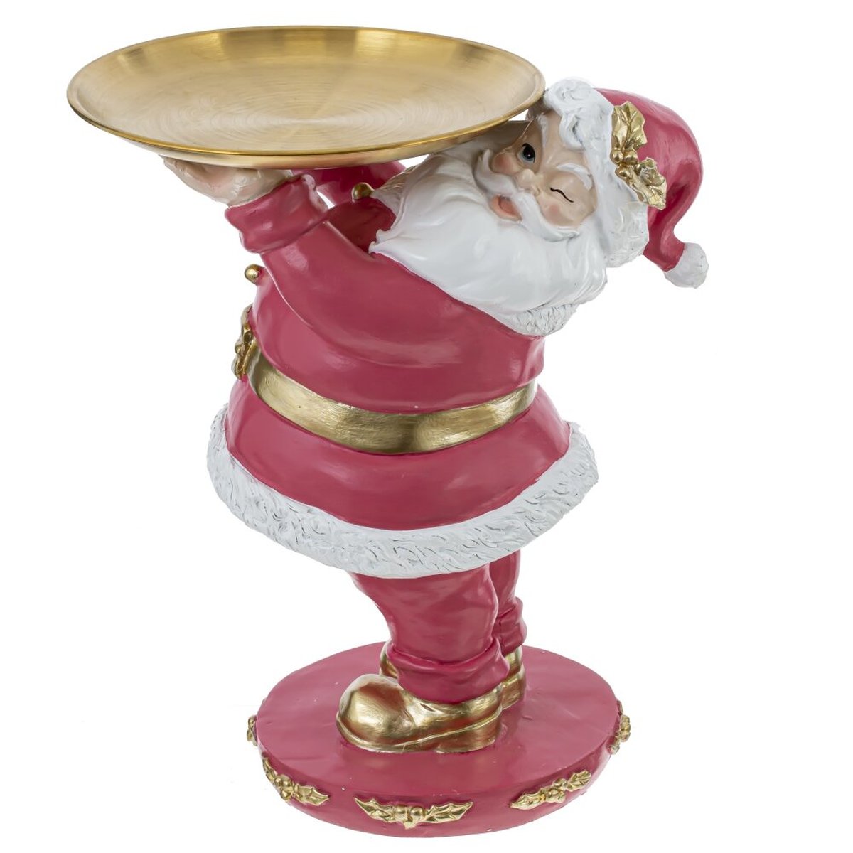 Изображение товара Декоративная фигура Дед Мороз с блюдом 16,5 см праздничный интерьер