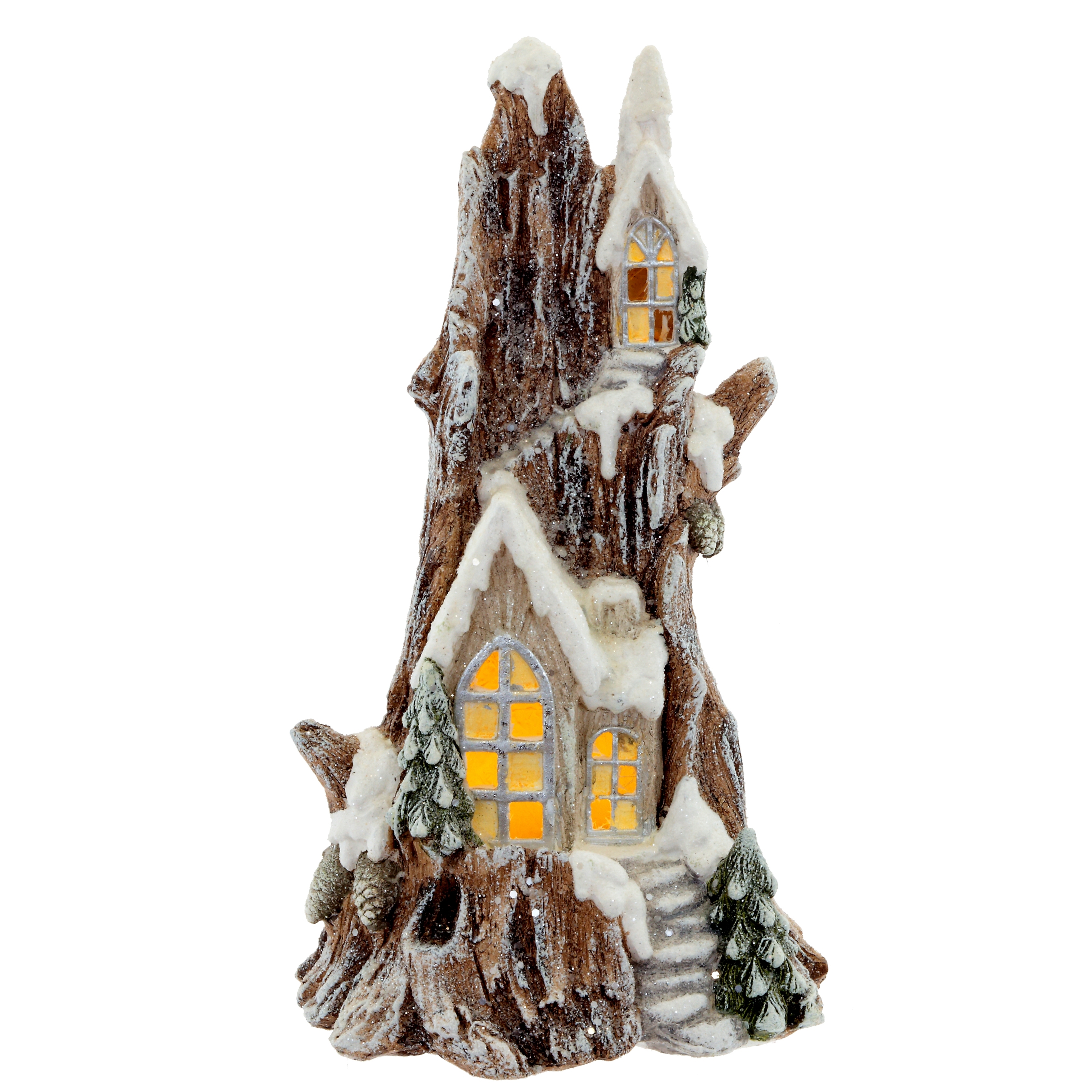 Изображение товара Декоративная фигурка Домик с подсветкой 26x22x44 см для праздничного интерьера