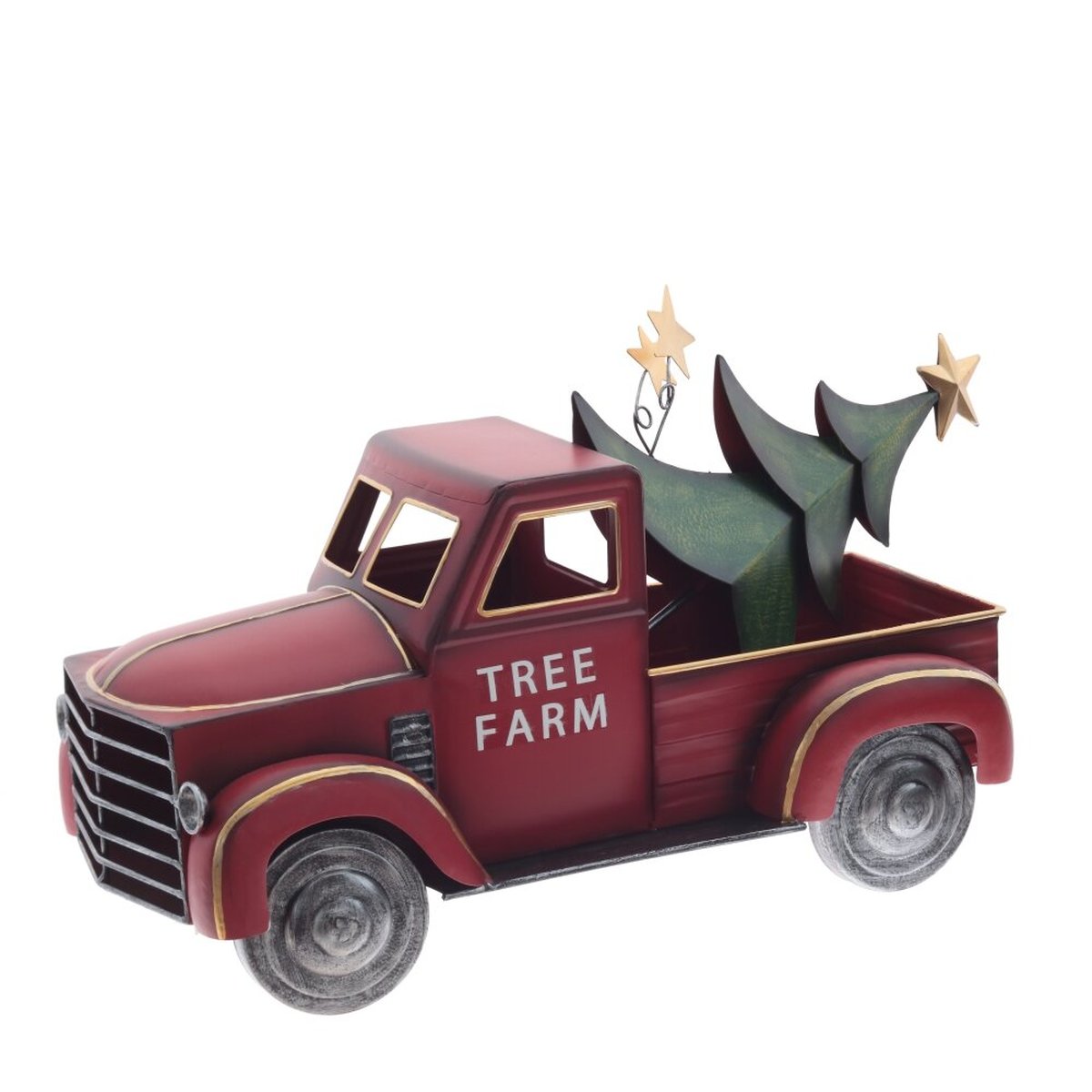 Изображение товара Декоративная фигурка Машинка с елкой, красный грузовик, стильный интерьер