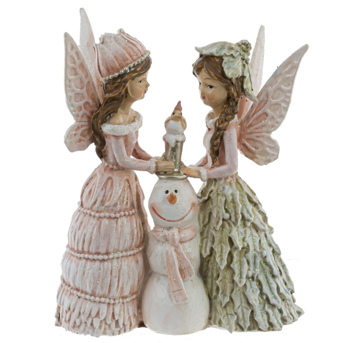 Изображение товара Декоративная фигурка Феи и снеговик для новогоднего декора