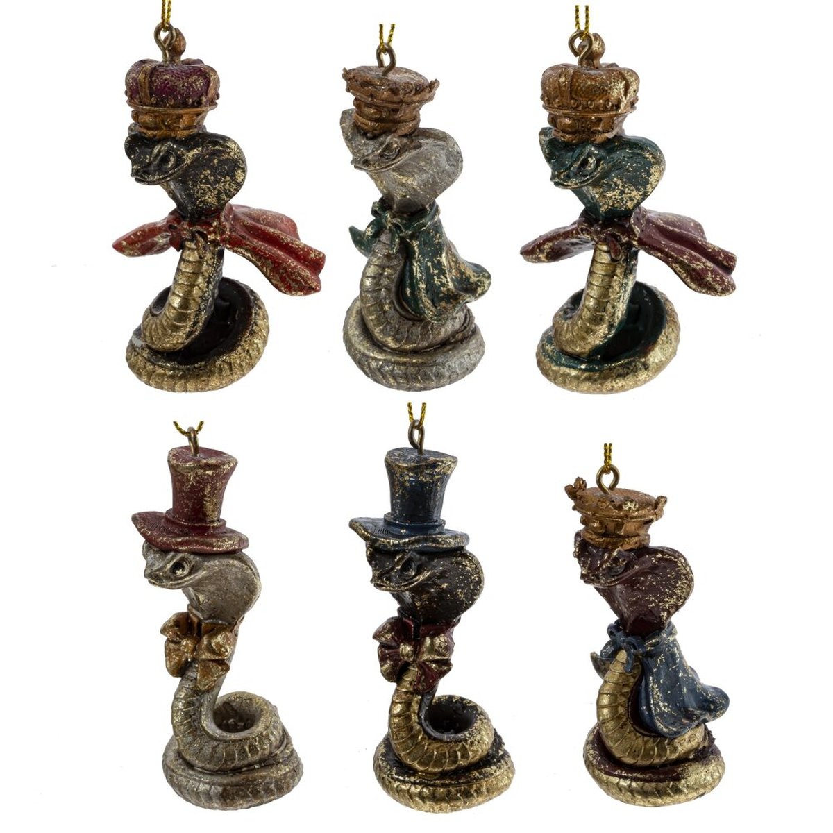 Изображение товара Фигурка декоративная подвесная "Змея", L6 W4,5 H8,5 см, 6в.