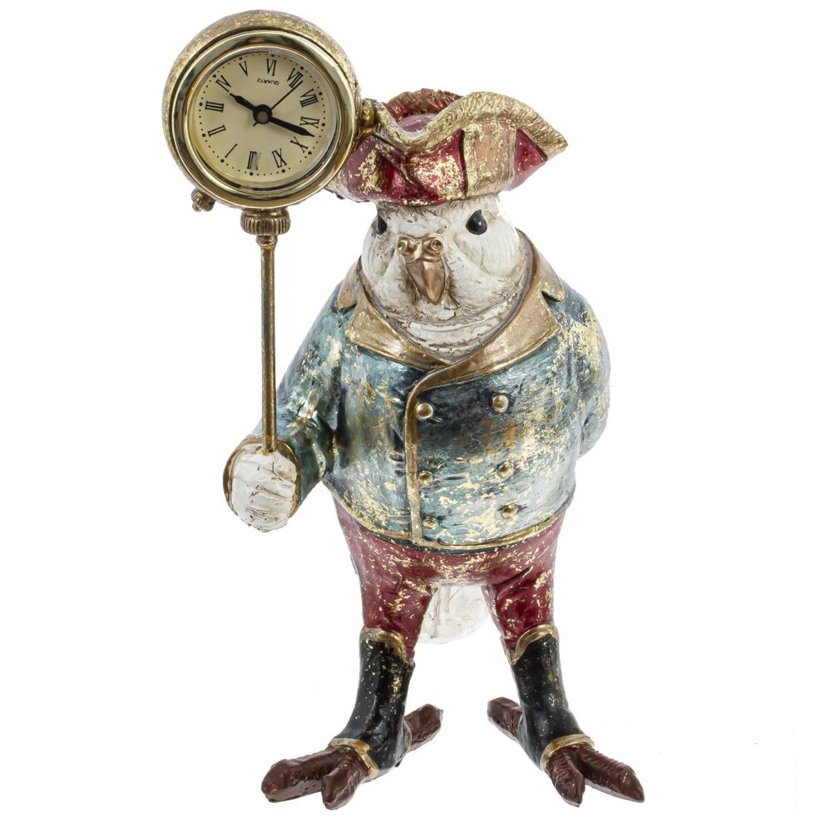 Изображение товара Декоративная фигурка с часами Попугай для интерьера