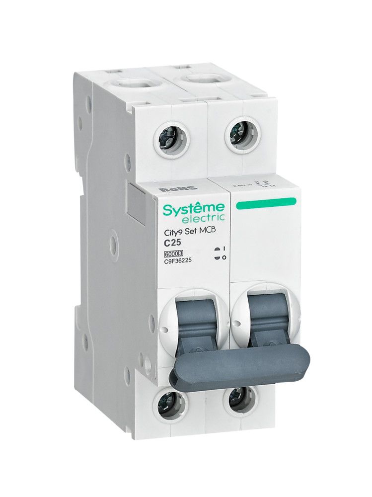 Изображение товара Выключатель автоматический 2п City9 Set 25А 6кА 230В Systeme Electric